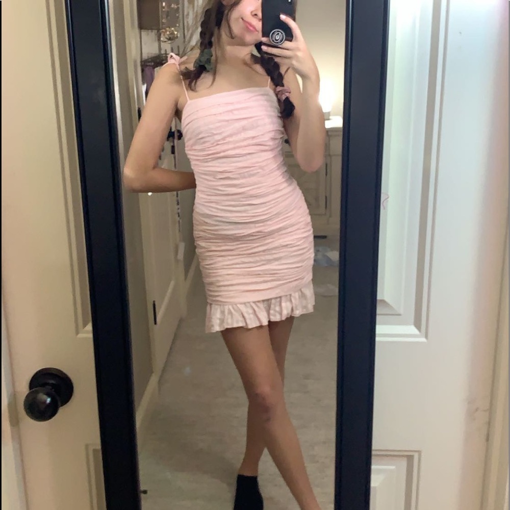 Lovers & Friends pleated mini dress NWOT